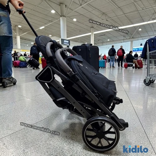 Poussette compacte valise Réversible avec Cache Pied de luxe - Kidilo