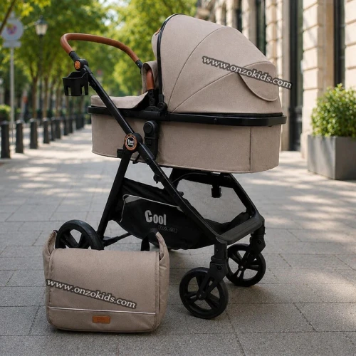 Poussette Landeau Réversible avec Sac pour Bébé