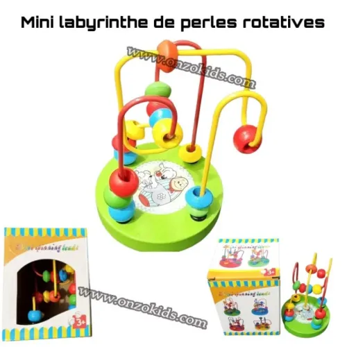 jeux éducatif Mini labyrinthe de perles rotatives
