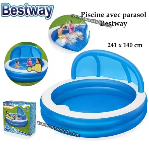Piscine familiale avec parasol 241 x 140 cm-Bestway
