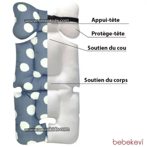 Coussin réducteur 2 en 1 pour Poussette & Siège auto | bebekevi