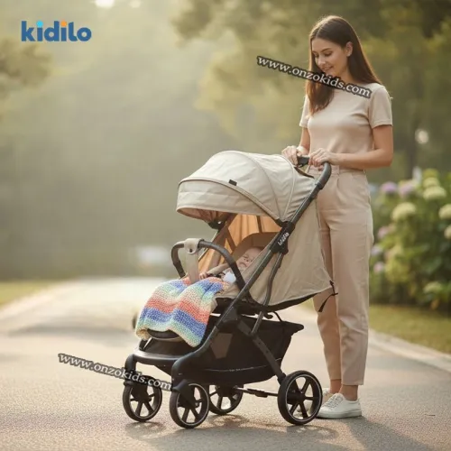 Poussette compacte valise avec Cache Pied de luxe - Kidilo