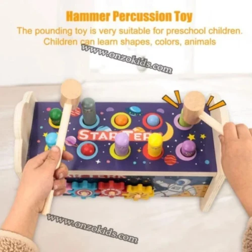 jeux éducatif  Jeu de taupe 5 en 1 jeu d apprentissage en bois pour bébé