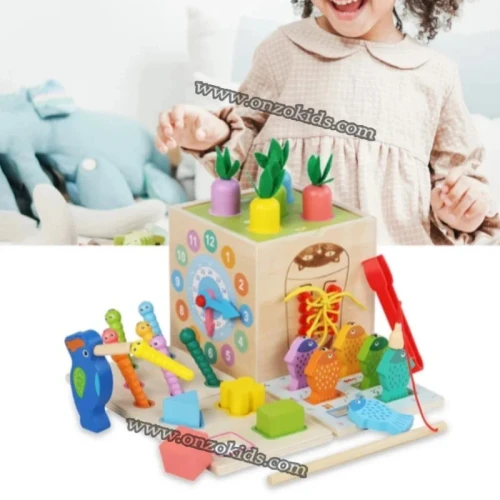 Jouet en Bois Bebe 8 en 1 Jeux Montessori jouet Educatifs pour Enfant