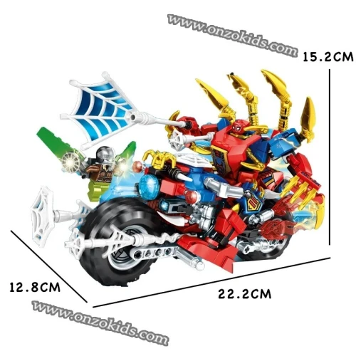 Jeu de construction en forme de moto Spiderman