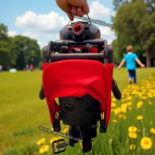 Vélo Poussette Tricycle compacte pliable avec Siege réversible