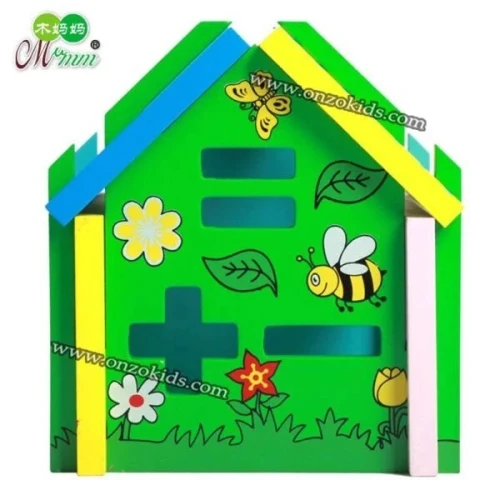 jeux educatif Maison des chiffres en bois