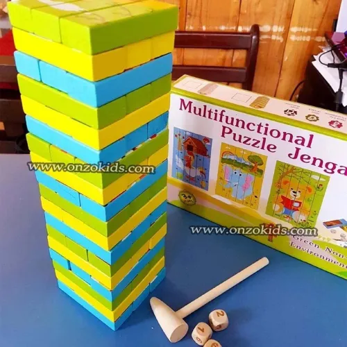 Multifunctional puzzle jenga