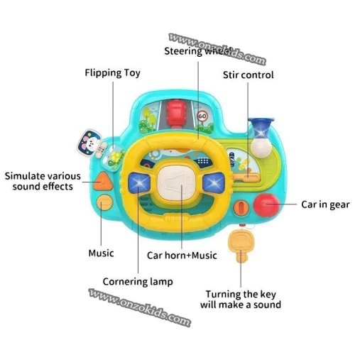 Jouet Volant Voiture Musical Bébé-HUANGER