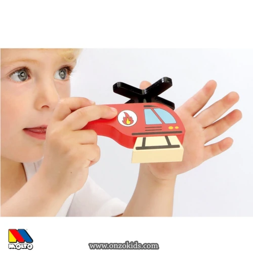 Circuit et parking en bois 16 Pcs, pour enfants – Moltó