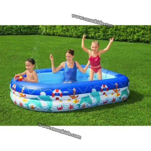 Piscine 213x155x132cm familiale à l'ombre du soleil - Bestway