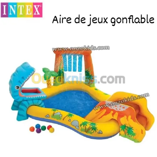 Aire de jeux gonflable Jurassic 249 x 191 x 109 cm | Intex