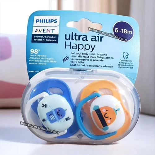 Pack 2 Sucettes Ultra air Happy 6 - 18 mois - AVENT PHILIPS