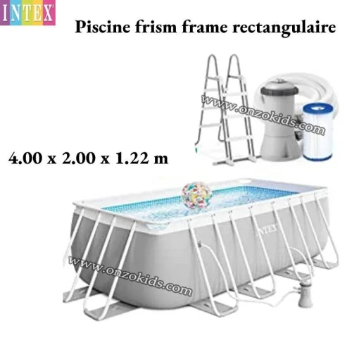 Piscine frism frame rectangulaire- 400 x 200 x 122 cm | Intex
