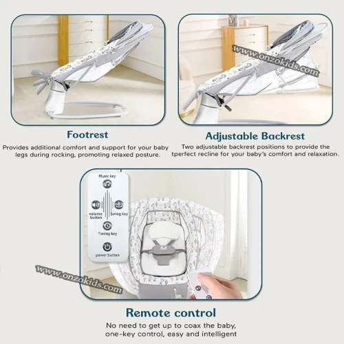 Balancelle électrique 3 en 1 pour bébé - Mastela