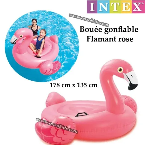 bouée gonflable flamant rose 178cm-x135cm-intex