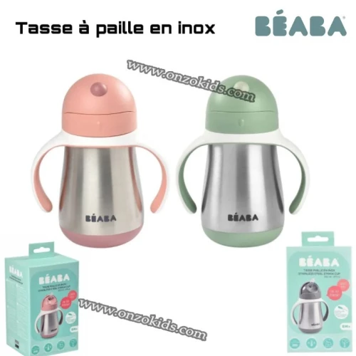 Tasse à paille en inox - Béaba