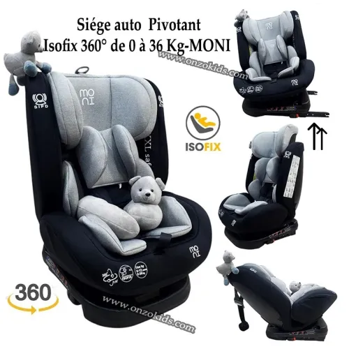 Siège auto Serengeti Pivotant Isofix 360 de 0 à 36 Kg-MONI