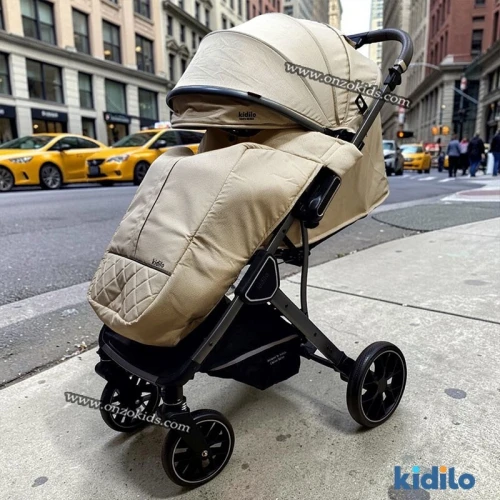 Poussette compacte valise Réversible avec Cache Pied de luxe - Kidilo
