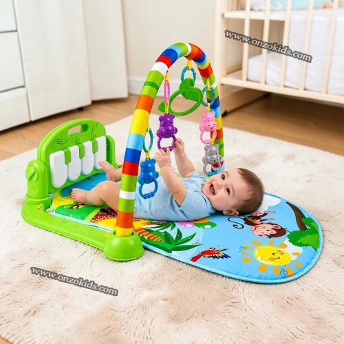 Tapis d'éveil Bébé Multifonction avec Arche et Jouets