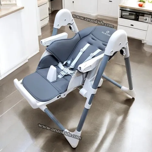 Chaise haute multipostions en simili cuir - OLMITOS