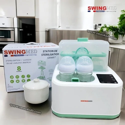 Stérilisateur, Cuiseur à Vapeur, Chauffe Biberon 8en1 - SwingMed