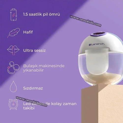 Tire-lait électrique Mains Libres Simple - Lansinoh