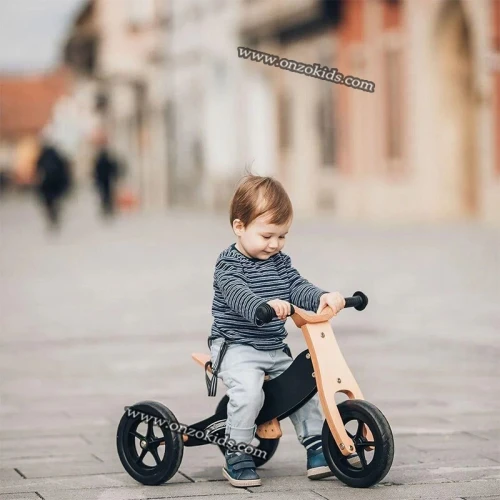 Vélo d'équilibre tricycle en Bois 2en1-Free 2 Move