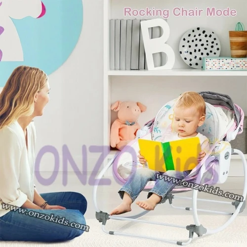 Berceau, Transat Bébé Portable Vibrant et Musical 6en1