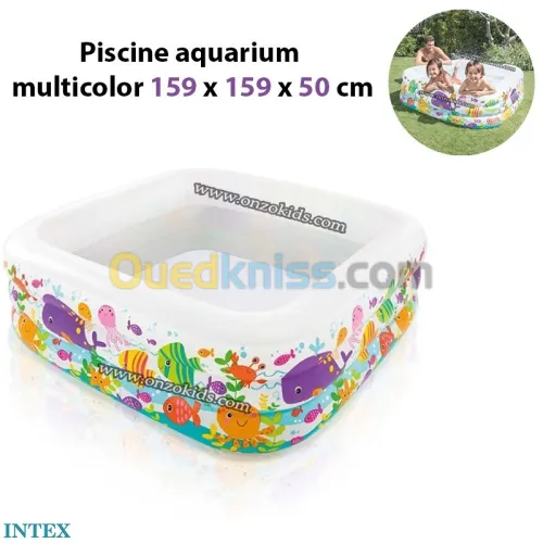 Piscine aquarium multicolor 159 x 159 x 50 cm | Intex