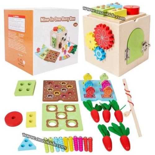 Coffret d'activités Montessori 9en1 multifonction pour enfant