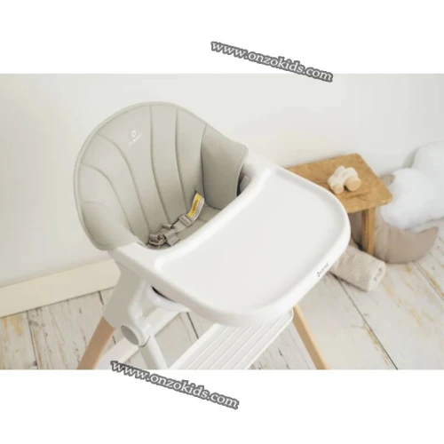 Chaise Haute Bébé Évolutive en Bois- Olmitos
