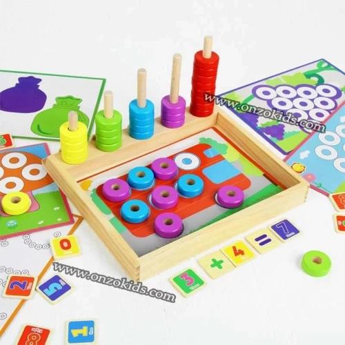 jeux educatif Jeux de comptage en bois