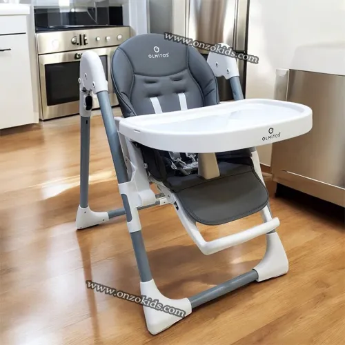 Chaise haute multipostions en simili cuir - OLMITOS