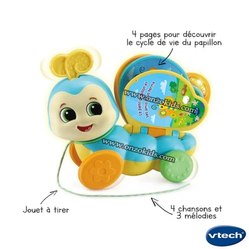 Rouli livre papillon 2 en 1 pour bébé | Vtech