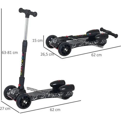 Trottinette Musicale avec Vapeur et Bluetooth pour enfants