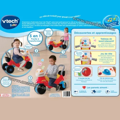 Trotti moto 3 en 1  vtech