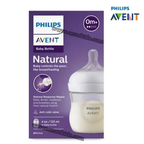 Biberon Natural 125 Ml transparent en plastique