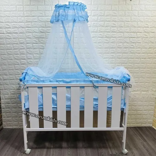 Lit parc cododo 2en1 en bois avec moustiquaire pour bébé - Mini Pouce