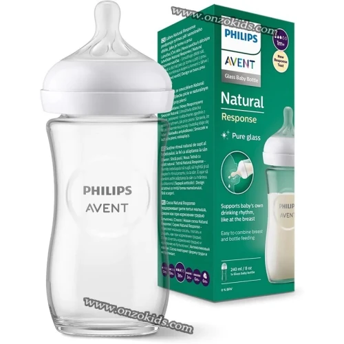 Biberon Natural en verre 240 ml Réponse Naturelle Philips AVENT
