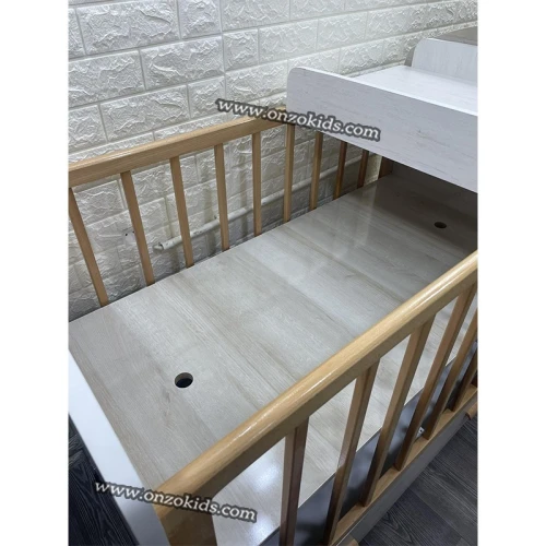 Lit en bois hêtre pour bébé 120 x 60 cm