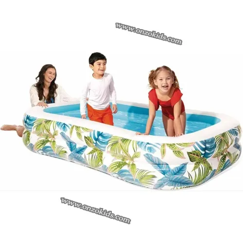 Piscine de natation tropical 229cmx152cmx48 cm -intex