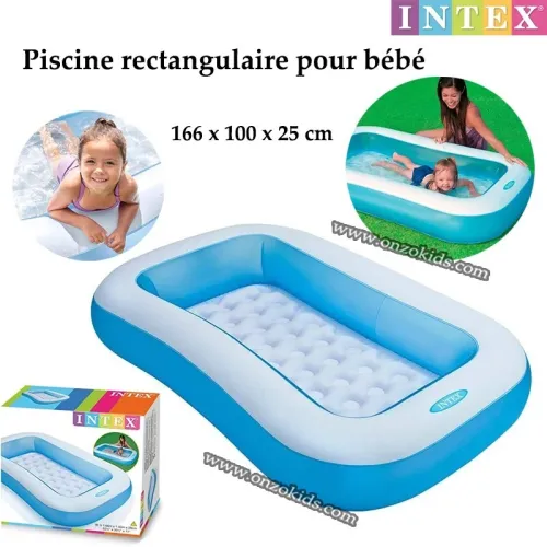 Piscine rectangulaire pour bébé 166 x 100 x 25 cm - INTEX