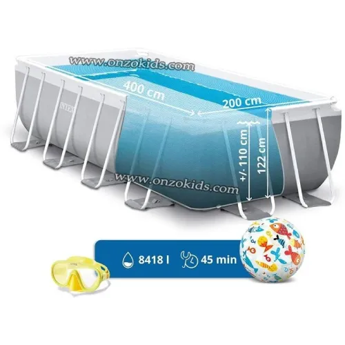 Piscine frism frame rectangulaire- 400 x 200 x 122 cm | Intex