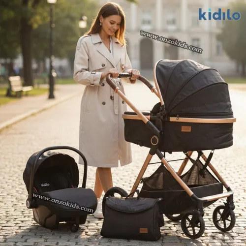Poussette Landau de Luxe Réversible 4en1 - Kidilo