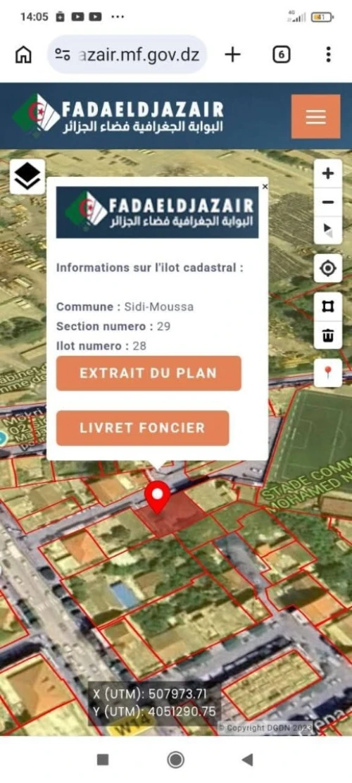 Vente Terrain Alger Sidi moussa