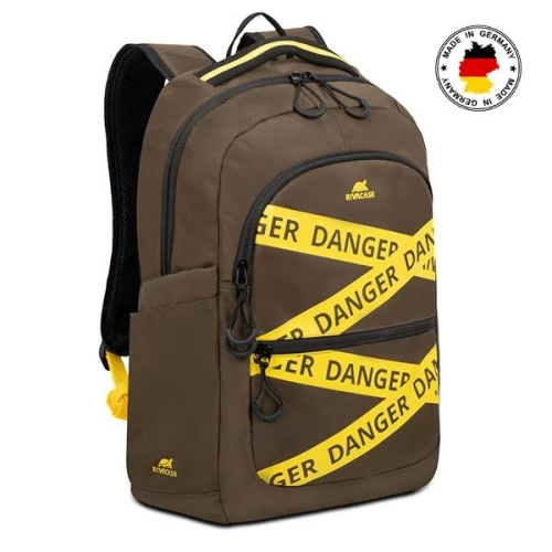 SAC A DOS RIVACASE 5431 URBAIN GRIS / KAKI / NOIR 20L 15.6