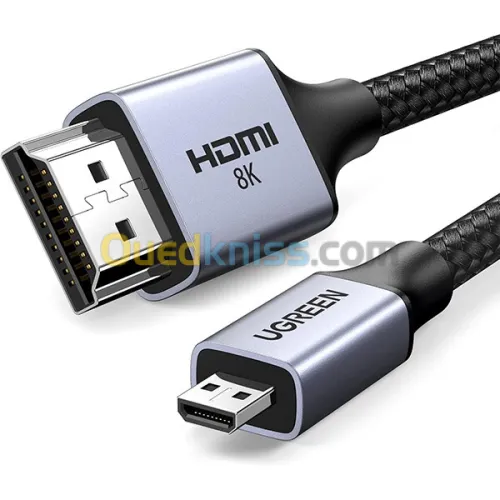 Câble Micro-HDMI vers HDMI 8K UGREEN 2 mètres REF : 15517