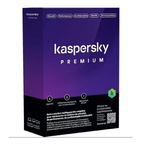 Kaspersky Premium 5 poste Abonnement 1 Année