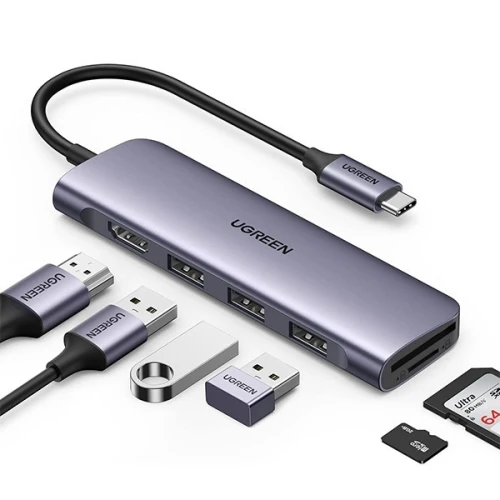 Hub Ugreen USB-C HDMI 4K 6 en 1 REVODOK REF :20956